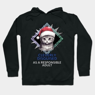 Funny Christmas Cat Sarcastic Hoodie